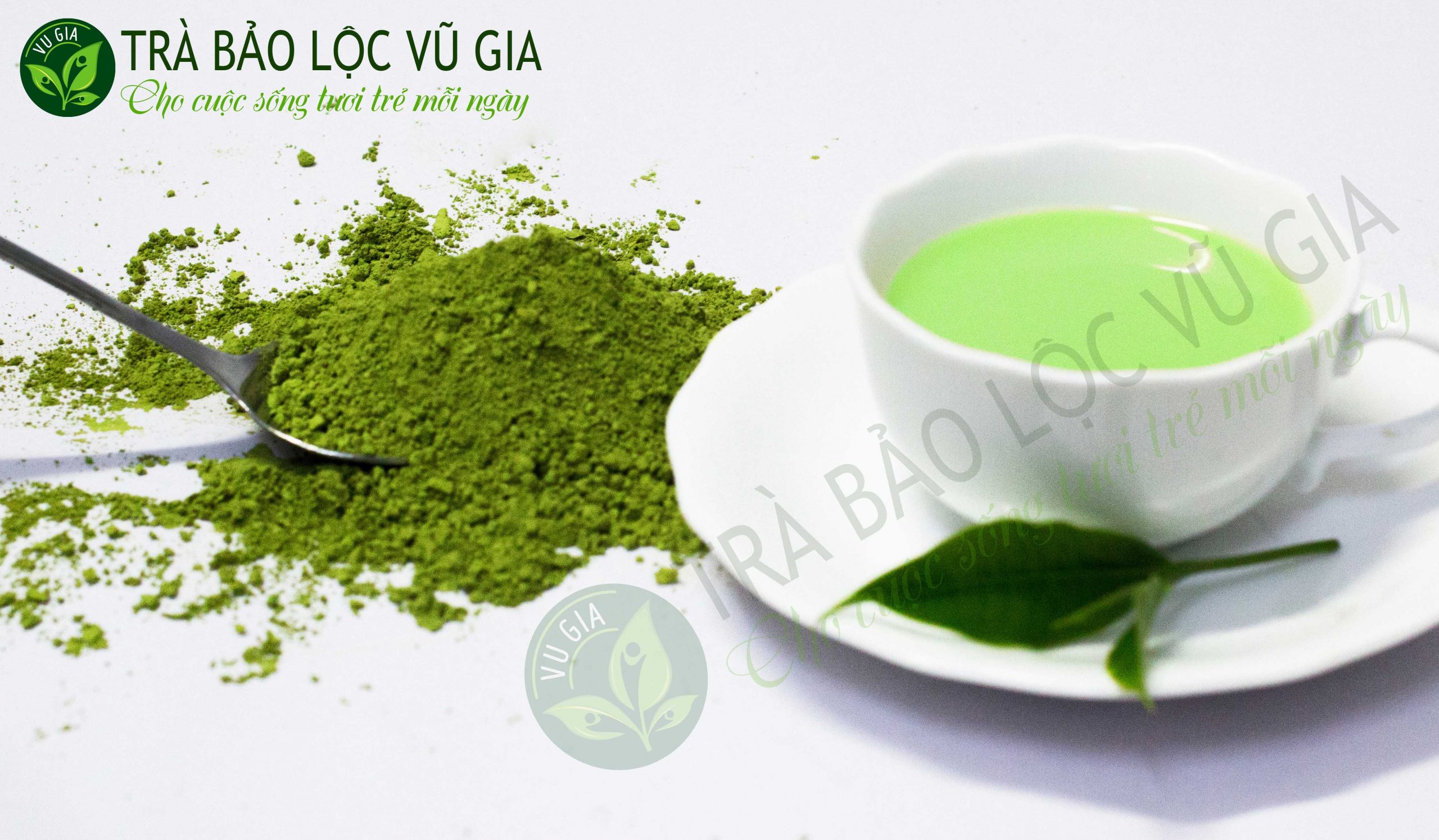 Bột Trà Xanh Nguyên Chất Vũ Gia (100g/hũ) - Hình ảnh 4