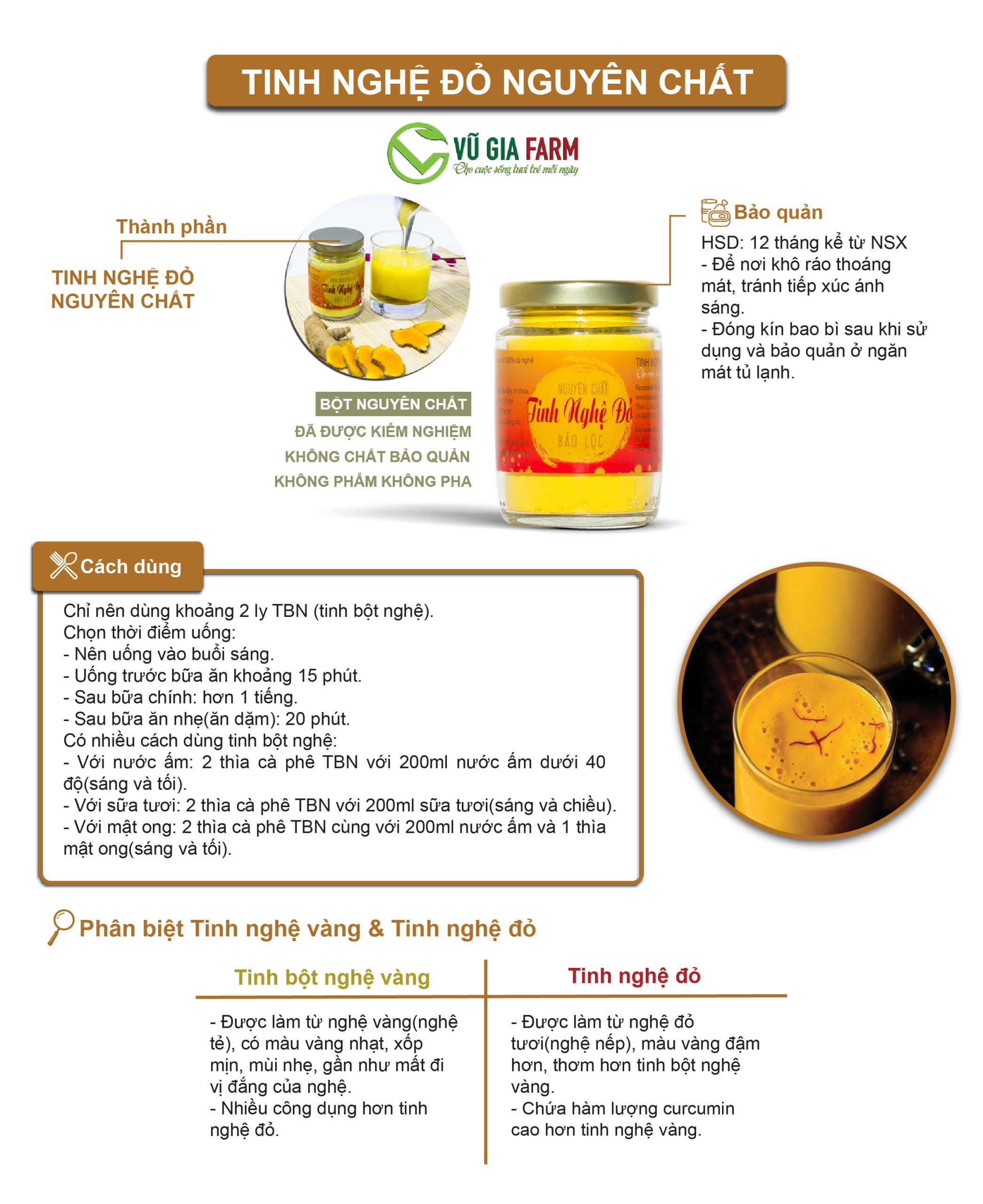 Tinh Nghê Đỏ Nguyên Chất Vũ Gia (100g/túi) - Hình ảnh 2