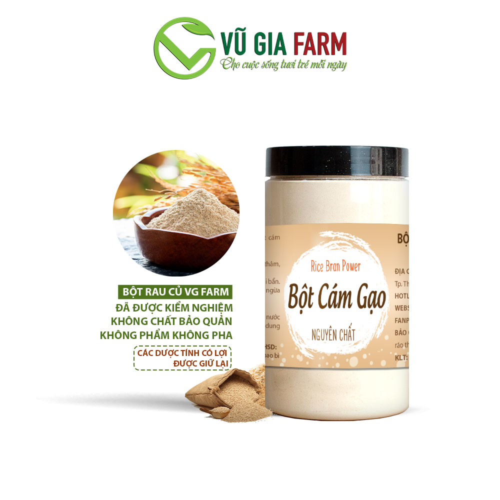 Bột Cám Gạo Nguyên Chất Vũ Gia (250g/ hũ)
