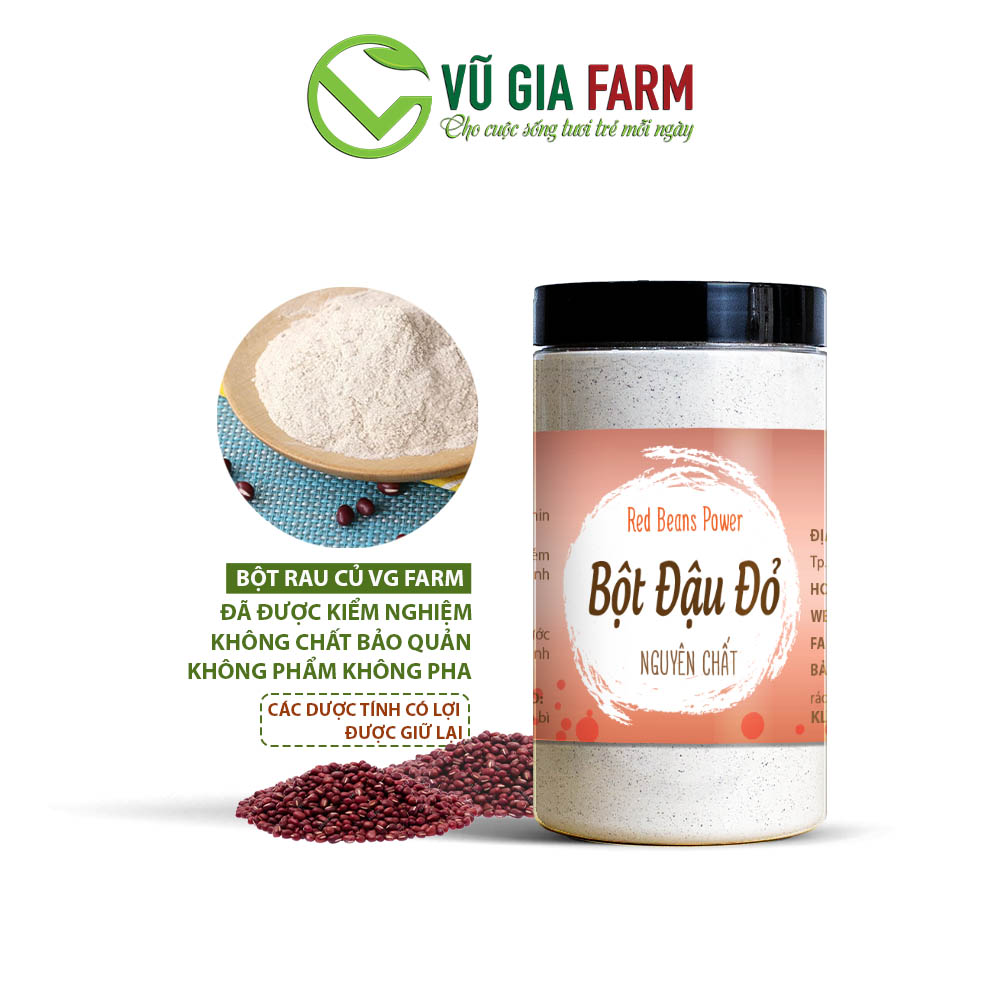 Bột Đậu Đỏ Nguyên Chất Vũ Gia (250g/ hũ)
