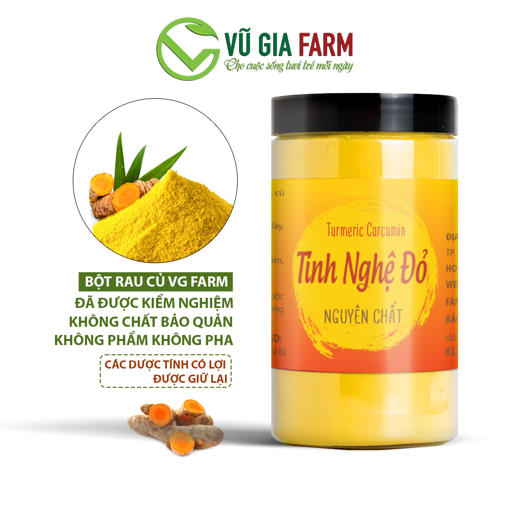 Bột Nghệ Đỏ Nguyên Chất Vũ Gia (500g/ hũ)