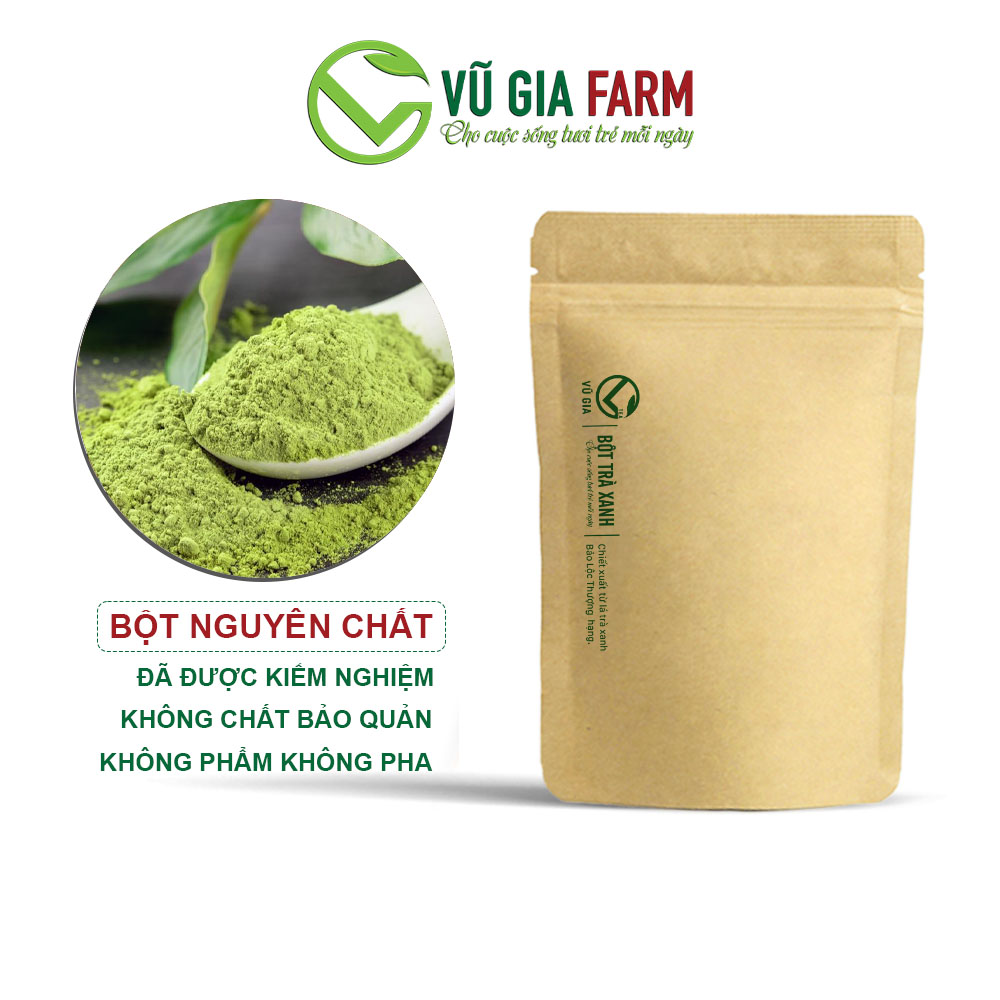 Bột Trà Xanh Nguyên Chất Vũ Gia (100g/ túi)